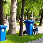 **

Prompt: "A vibrant Italian city park. Families are enjoying themselves responsibly, using animal-proof bins. Educational posters about local wildlife are visible. Focus on peaceful coexistence, happy atmosphere, sunny day, promoting urban biodiversity."

**