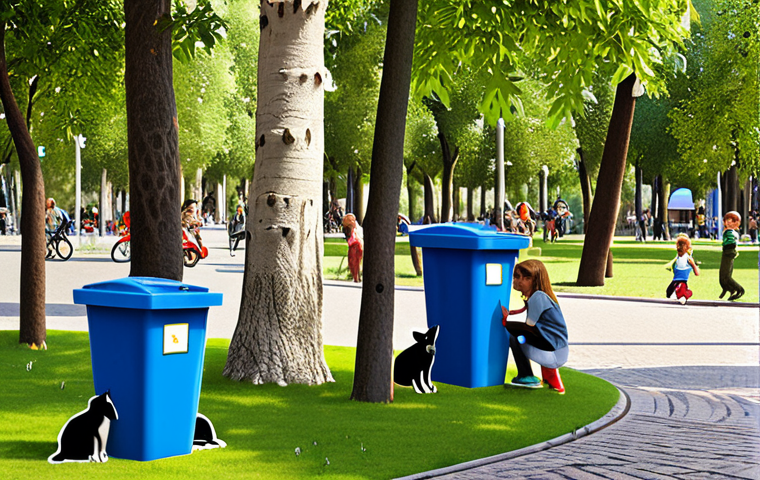 **
Prompt: "A vibrant Italian city park. Families are enjoying themselves responsibly, using animal-proof bins. Educational posters about local wildlife are visible. Focus on peaceful coexistence, happy atmosphere, sunny day, promoting urban biodiversity."
**