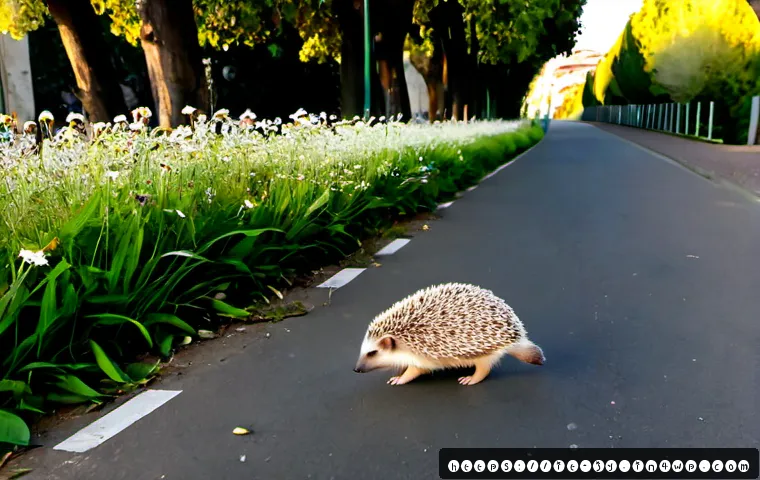 Home 10 도시 환경에서의 야생동물의 역할과 중요성 - Photorealistic urban biodiversity scene in a historic Italian city park at sunrise, a European hedge...